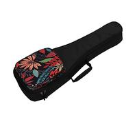 Vaguelly Funda de Ukelele con Acolchado Bolsa de Transporte Portátil con Bolsillo Frontal para Accesorios Doble Correa para y Protección de Instrumentos Musicales