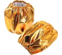 Vaguelly Funda para Maceta de Tela Dorada Estampado 2 Unidades Reutilizables y Resistentes Protector Decorativo para Macetas Pequeñas Adecuado para Decoración de Plantas y Eventos