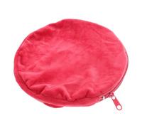Vaguelly Funda Térmica Redonda para Bolsa de Agua Caliente de Franela Reutilizable, Tamaño Grande, Aislamiento, Color Burdeos, Accesorio para Terapias de Calor y Frío en Invierno