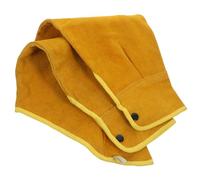 Vaguelly Fundas Protectoras para Soldar de Cuero Vacuno Amarillo, Manguitos Ligeros para Brazos que Previenen Salpicaduras de Chispas en Soldadura, 1 Par