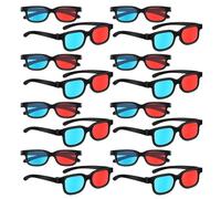 Vaguelly Gafas 3D Rojo y Azul para Películas y Juegos 30 Unidades Marco Plástico Ligero Lentes Transparentes para Visión Tridimensional y Fiestas Escolares Accesorio para Cine en Casa