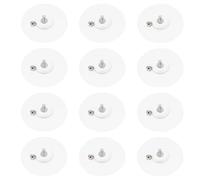 Vaguelly Ganchos Autoadhesivos Transparentes 12 Piezas, 14 Mm Redondos Pegatina Resistente, sin Perforación, para Colgar en Pared, sin Rastro, Uso Doméstico y Cocina