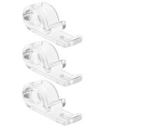 Vaguelly Ganchos De Fijación para Persianas Enrollables, 4 Clips Transparentes Tornillos y Cadena De Bolas, Fabricados En Pom para Seguridad y Uso Prolongado En Ventanas Interiores