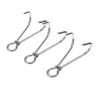 Vaguelly Ganchos Dobles de Buceo de Acero Inoxidable 316 Resistentes Corrosión Acabado Liso para Uso Submarino y Equipo de Buceo Seguro, Pack de 3 Unidades
