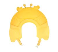 Vaguelly Gorro para Lavar Pelo Niña Ajustable Protector de Ojos para Baño Infantil Diseño Cómodo y Flexible Color Limón