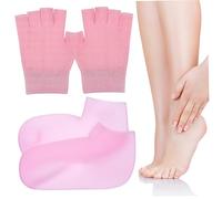 Vaguelly Guantes De Spa Hidratantes Calcetines De Gel Set Pedicura Para Manos y Pies Secos