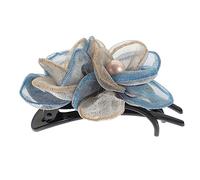 Vaguelly Horquilla Clips Pelo De Gasa Bien Floral Garras De Pelo Para Caimán Pinza Para El Cabello Pinzas De Pelo De Cocodrilo Delgado Facturado Marrón Ondulado Pasadores De Pelo Hilo Juan