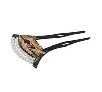 Vaguelly Horquilla Pelo y Grulla De Roja Tocado De Novia Antiguo Para Moño Accesorio Pelo De Mujer Boda