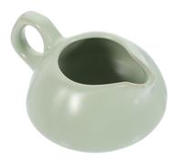 Vaguelly Jarra de Cerámica para Salsa con Asa, Capacidad Grande, Fácil de Limpiar, Adecuado para Calentar Leche y Servir Condimentos en Cocina Minimalista