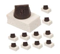 Vaguelly Juego de 10 Puentes y Almohadillas de Espuma para Erhu, Accesorio de Madera Antideslizante para Práctica Silenciosa, Protección del Instrumento, Adecuado para Músicos de Erhu