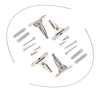 Vaguelly Juego de 2 Anclajes para Muebles Pared en Acero Inoxidable Plata, Correas de Seguridad Fáciles de Instalar para Proteger Estanterías y Muebles Infantiles