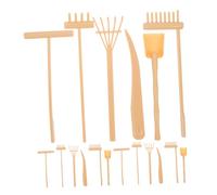 Vaguelly Juego De 3 Mini Rastrillos para Jardín Zen Mini Rastrillo De Mesa con Mango Corto