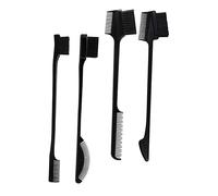 Vaguelly Juego De 4 Brochas Para Cejas Desenredante Maquinilla De Afeitar Delineador Rizador Con Peine Tijeras Rizador Angular Cepillo Para El Cabello Ventilación Sombra De Ojos