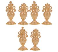 Vaguelly Juego de 6 jarrones Dorados en Miniatura: Elegantes Accesorios para casa de muñecas DIY - Botellas Decorativas a Escala 1:20 para Jardines de Hadas y exhibiciones en Miniatura