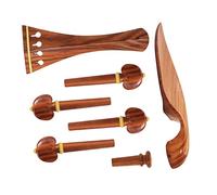 Vaguelly Juego de Accesorios para Violín 4/4 de Madera de Azufaifo, Incluye Barbada, Cordal, Clavijas y Pasadores, Repuestos Esenciales para Violín Clásico, Uso en Mantenimiento y Reparación