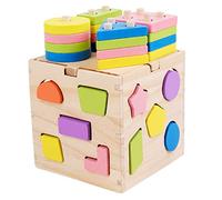 Vaguelly Juego de Clasificador de Formas Geométricas para Niños Pequeños, Compacto y Sensorial, Color Intenso, Resistente al Impacto, Adecuado para Desarrollo Temprano y Coordinación Ojo-Mano, 1 Set