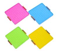 Vaguelly Juego de Geoplanos Montessori Doble Cara 14-16 CM con 20 Gomas Elásticas de Colores Juguete Matemático Educativo para Herramienta Stem para Aprendizaje de Formas y Geometría en