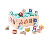Vaguelly Juguete Educativo de Madera para Preescolar Bloques de Colores para Clasificar y Apilar Desarrollo Cognitivo y Habilidades Motoras
