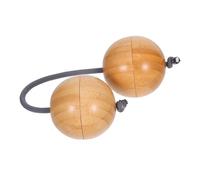 Vaguelly Kashaka de Bambú para Principiantes, Instrumento de Percusión Manual Bolas de Arena Dobles, Agitador Rítmico Portátil para Educación Musical, Fiestas y Presentaciones al Aire