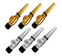 Vaguelly Kazoos De Metal Para Interpretación Musical Instrumento Musical Para Guitarra Kazoo Compacto