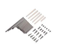 Vaguelly Kit de 41 Piezas de Tornillos de Reparación para Saxofón Alto, Varillas de Eje y Resortes de Metal en Color Plata para Mantenimiento DIY de Saxofonistas