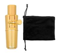 Vaguelly Kit de Boquilla para Saxofón con Tapa y Clip Accesorios de Instrumento de Viento Incluye Funda de Almacenamiento Color Metalizado Decorativo