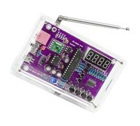Vaguelly Kit de Radio para Proyectos Educativos Stem y Aprendizaje Electrónico para Construir Soldadura DIY, Placa de Circuito FM y Accesorios de Acrílico y Acero Inoxidable