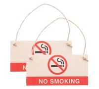 Vaguelly Letreros de Madera para No Fumar 2piezas Diseño Minimalista para Negocios y Entradas, Comunicación Clara y Advertencia Efectiva en Lugares Públicos