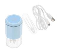Vaguelly Limpiador Automático Eléctrico de Lentes Portátil, Máquina Giratoria para Limpieza de Gafas y Lentes de Contacto, Diseño Sellado Antigoteo, Tamaño Compacto Color Azul Claro,