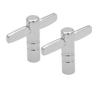 Vaguelly Llaves de Afinación de Batería 2 Piezas de Hierro Mecanizado de Precisión para Ajustes Precisos, Color Plata, Herramienta Portátil para Bateristas Estilo Varios estilos