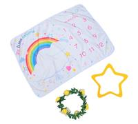 Vaguelly Manta y Recién Nacidos Mensual para Franela de Color Claro Tacto Cómodo, Telón de Fondo Manta para Dormir para Fotografía de Bebés