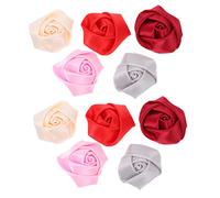 Vaguelly Manualidades De Costura Diy 20pcs Rosas Artificiales Accesorios Para El Cabello Flor De Tela Hacer Diademas