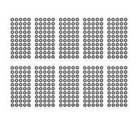 Vaguelly Marcadores Reflectantes para Escáner 3D de 6 MM, Película Pet Resistente de 0,15 MM, 50 Puntos por Hoja, 10 Hojas para Posicionamiento Preciso en Escaneado Profesional