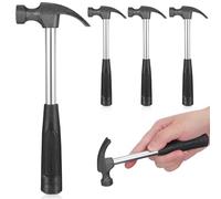 Vaguelly Martillo Pequeño y Cabeza de Hierro 5 Piezas Mango de Plástico de Garra para Instalación sin Costuras, Herramienta Manual Adecuado para Bricolaje Hogar