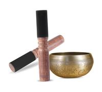 Vaguelly Mazo de Cuenco Tibetano Pequeño de Madera Duradera Envuelto en Cuero de Gamuza para Cuencos Cantores y Gongs, Golpeador Tradicional para Meditación y Yoga, Instrumento
