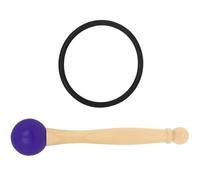 Vaguelly Mazo de Madera Accesorio para Crear Ambiente en Meditación con Anillo de Goma Set de 1 Juego de Golpeadores para Cuenco de Púrpura