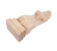 Vaguelly ménسula de arco de puerta capital clásico ménسula del gabinete de madera vintage capitel de pilastra capitel de columna de madera de repisa de concha Beige