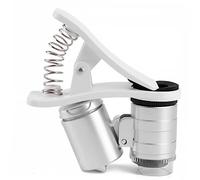 Vaguelly Microscopio De Bolsillo con Abrazadera Anillo De Luz Máquina De Mano para Uñas De Gel Lupa Digital Portátil Marcador De Libros Lupa Lente De Aumento Luz LED Mini Lupa De