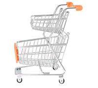 Vaguelly Mini Carrito Supermercado de Juguete con Doble Capa Estructura Metálica Resistente y Diseño Decorativo para Almacenamiento Escritorio