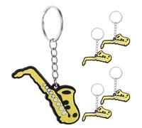 Vaguelly Mini Llavero De Saxofón 5 Uds. Llavero De Instrumento Musical Pequeño Bolso De Saxofón Colgante Regalo Amantes De La Música Recuerdo De Fiesta Musical