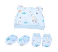 Vaguelly Mitones y Calcetines de Algodón Suave para Recién Nacido de Gorro Conjunto Cómodo y Fácil de Usar, Adecuado para Bebés en Sus Primeros Días
