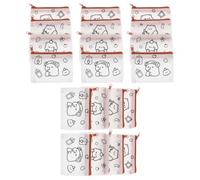 Vaguelly Monedero Infantil DIY de 20 Piezas Grafiti de Capibara Pequeño Bolso No Tejido Niñas Kit Manualidades Artístico Portátil para Actividades Creativas y Organización