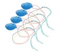 Vaguelly Ocarina de Práctica de Abs Azul Cuerda 6 Agujeros para Principiantes Color Aleatorio 4 Piezas de Mini Ocarinas Instrumento Musical Ligero para Niños y Músicos