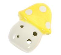 Vaguelly ocarina setas de jardín de hadas decoración de setas juguete champiñón micro paisaje seta pequeña decoración de cocina con setas casa de hongos instrumento cerámica Yellow