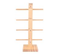 Vaguelly Organizador de Gafas de Sol de Madera Natural Diseño Sencillo y Vintage, Expositor Funcional para Presbicia y Miopía, Adecuado para Hogares y Ferias Artesanales