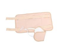 Vaguelly Pack De Cuidado y Lumbar Aceite De Ricino Reutilizable, 2 Piezas (faja Color Caqui Botón Broche), Compresa Suave De Aceites Esenciales Para Terapia Térmica y Relajación Corporal