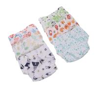 Vaguelly Pañales Reutilizables para Ñiño con Botones a Presión, 6 Piezas con Estampados Infantiles Variados, Pantalones de Entrenamiento de Tela Lavables y Absorbentes, Ropa Interior