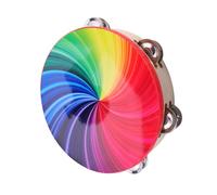 Vaguelly Pandereta Doble Tambor Madera Sólida Percusión Ligera Para Banda y Enseñanza Musical Adultos y Niño Niña