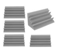 Vaguelly Paneles Acústicos De Cuña De Espuma De Poliuretano Ignífuga 12x12x24 Cm Gris, 5 Piezas, Absorción Acústica Para Estudio, Sala De Grabación y Aislamiento De Sonido