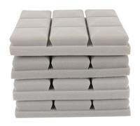 Vaguelly Paneles Insonorizados de Espuma Antillamas 4 Unidades 25X25X5 CM para Oficina y Sala de Cine Aislamiento Acústico y Reducción de Ruido Color Gris